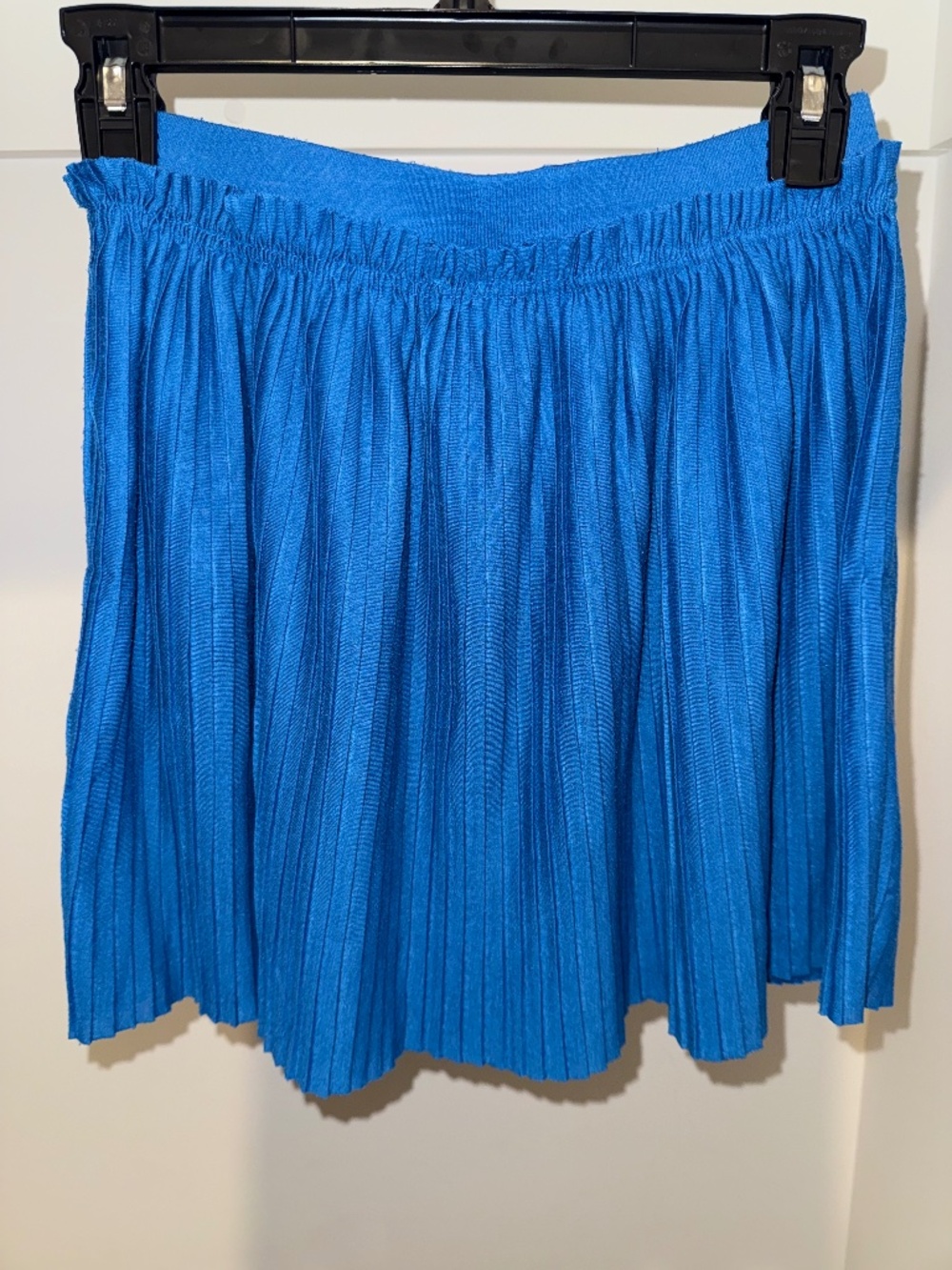 Free Hug Royal Blue Pleated Mini Skirt XS High Waisted Flowy Skater Skirt